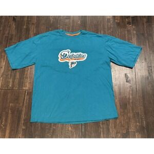 Miami Dolphins Shirt Mens XL Teal NFL Football Vintage Script Logo Cotton 90s